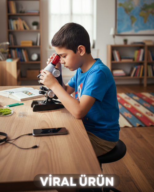 Çocuklar İçin Eğitici Mikroskop